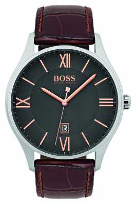 Hugo Boss Mens Governor Classic Brown Leather Strap Watch 1513484 Hugo Boss Mens Governor Classic Brown Leather Strap Watch 1513484