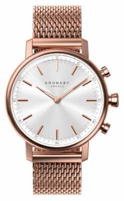 Kronaby CARAT bluetooth Rose Gold Plated Mesh Strap A1000-1400 Kronaby CARAT bluetooth Rose Gold Plated Mesh Strap A1000-1400