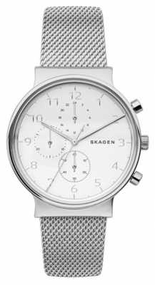 Skagen Mens Ancher Mesh Chronograph Silver SKW6361 Skagen Mens Ancher Mesh Chronograph Silver SKW6361