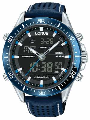 Lorus Mens Sport Analogue/Digital Chronograph Blue RW643AX9 Lorus Mens Sport Analogue/Digital Chronograph Blue RW643AX9