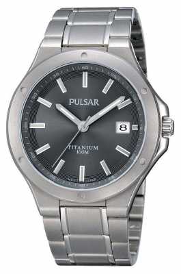 Pulsar Mens Titanium Bracelet Grey Dial PS9125X1 Pulsar Mens Titanium Bracelet Grey Dial PS9125X1