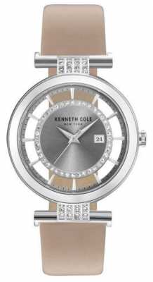 Kenneth Cole Womans Transparency Dial Light Brown Leather Strap KC15005001 Kenneth Cole Womans Transparency Dial Light Brown Leather Strap KC15005001