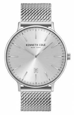 Kenneth Cole Mens Stainless Steel Mesh Bracelet Silver Date Dial KC15057009 Kenneth Cole Mens Stainless Steel Mesh Bracelet Silver Date Dial KC15057009
