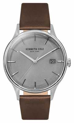 Kenneth Cole Mens Light Grey Date Dial Tan Leather Strap KC15112003 Kenneth Cole Mens Light Grey Date Dial Tan Leather Strap KC15112003