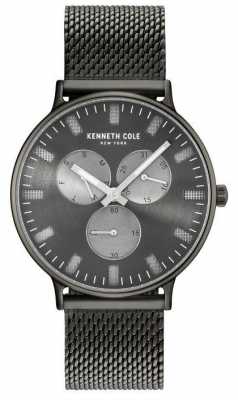 Kenneth Cole Mens Multifunction Gun Dial Ion Plated Steel Mesh Bracelet KC14946015 Kenneth Cole Mens Multifunction Gun Dial Ion Plated Steel Mesh Bracelet KC14946015