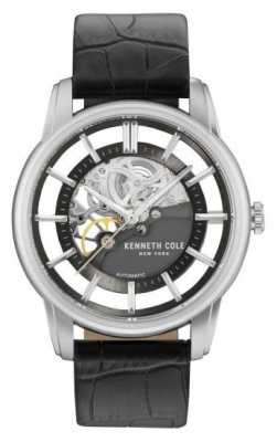 Kenneth Cole Mens Transparency Dial Black Leather Strap KC15116001 Kenneth Cole Mens Transparency Dial Black Leather Strap KC15116001