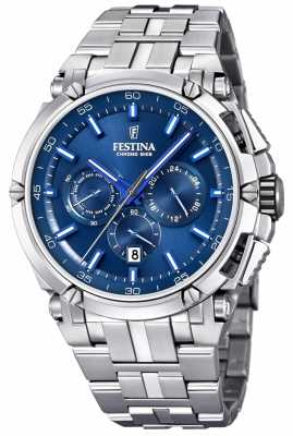 Festina Mens Chronobike 2017 Stainless Steel Blue Chronograph F20327/3 Festina Mens Chronobike 2017 Stainless Steel Blue Chronograph F20327/3