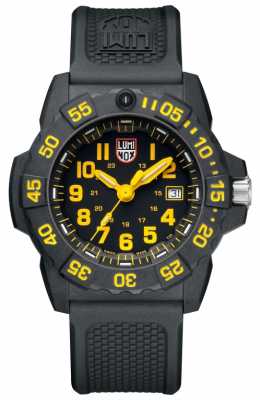 Luminox Navy Seal 3500 Black Dial Yellow Markers PU Black Strap XS.3505 Luminox Navy Seal 3500 Black Dial Yellow Markers PU Black Strap XS.3505