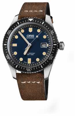 Oris Divers Sixty-five Automatic Brown Leather Strap Blue Dial 01 733 7720 4055-07 5 21 02 Oris Divers Sixty-five Automatic Brown Leather Strap Blue Dial 01 733 7720 4055-07 5 21 02