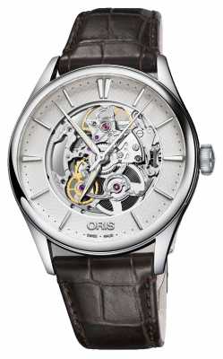 Oris Artelier Skeleton Automatic Brown Leather Strap 01 734 7721 4051-07 5 21 65FC Oris Artelier Skeleton Automatic Brown Leather Strap 01 734 7721 4051-07 5 21 65FC