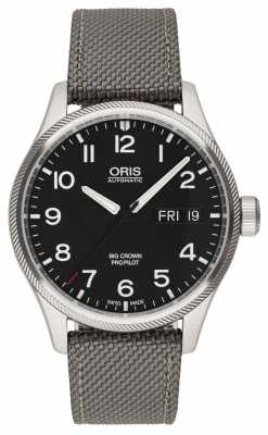 Oris Big Crown Propilot Day Date Black Fabric Strap Black Dial 01 752 7698 4164-07 5 22 15FC Oris Big Crown Propilot Day Date Black Fabric Strap Black Dial 01 752 7698 4164-07 5 22 15FC