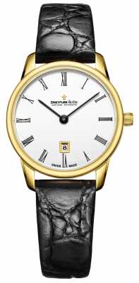 Dreyfuss Womans 1980 Leather Strap Gold Case Watch DLS00136/01 Dreyfuss Womans 1980 Leather Strap Gold Case Watch DLS00136/01
