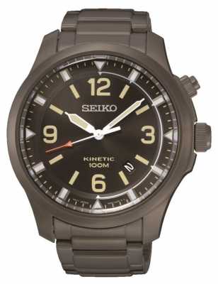 Seiko Mens Kinetic Black IP Stainless Steel SKA707P9 Seiko Mens Kinetic Black IP Stainless Steel SKA707P9