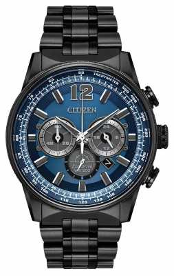 Citizen Mens Eco-drive Nighthawk Chronograph Black IP CA4375-59L Citizen Mens Eco-drive Nighthawk Chronograph Black IP CA4375-59L