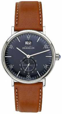 Michel Herbelin Mens Inspiration 1947 Brown Leather Strap Blue Dial 18247/15GO Michel Herbelin Mens Inspiration 1947 Brown Leather Strap Blue Dial 18247/15GO