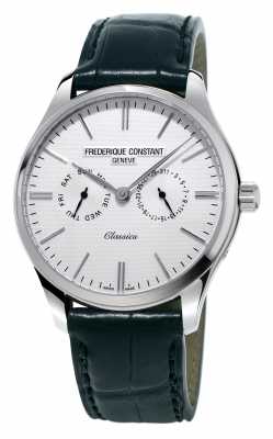 Frederique Constant Mens Classics Black Leather Strap/Green Nato Strap FC-259ST5B6 Frederique Constant Mens Classics Black Leather Strap/Green Nato Strap FC-259ST5B6