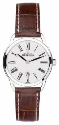 Michel Herbelin Ladies Equinox Roman Brown Strap 16977/01GO Michel Herbelin Ladies Equinox Roman Brown Strap 16977/01GO