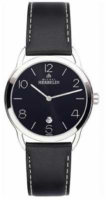 Michel Herbelin Mens Equinox Black Strap Watch 19577/14N Michel Herbelin Mens Equinox Black Strap Watch 19577/14N