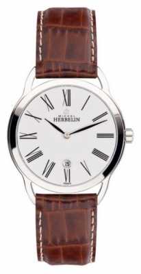 Michel Herbelin Mens Equinox Brown Strap Classic Dial Watch 19577/01GO Michel Herbelin Mens Equinox Brown Strap Classic Dial Watch 19577/01GO