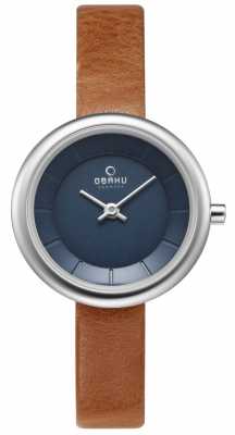 Obaku Womans Stille Brown Leather Watch V146LXCLRZ Obaku Womans Stille Brown Leather Watch V146LXCLRZ