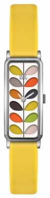 Orla Kiely Womens Stem Gold Case Yellow Strap Watch OK2158 Orla Kiely Womens Stem Gold Case Yellow Strap Watch OK2158