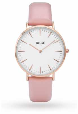 CLUSE La Boheme Rose Gold Case White Dial/pink Strap CL18014 CLUSE La Boheme Rose Gold Case White Dial/pink Strap CL18014