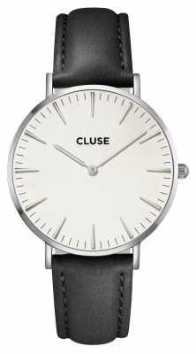 CLUSE La Boheme Silver Case White Dial/black Strap CL18208 CLUSE La Boheme Silver Case White Dial/black Strap CL18208
