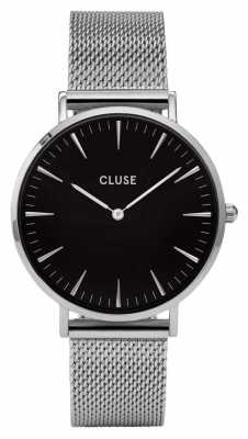 CLUSE La Boheme Silver Case Black Dial/silver Mesh Strap CL18106 CLUSE La Boheme Silver Case Black Dial/silver Mesh Strap CL18106