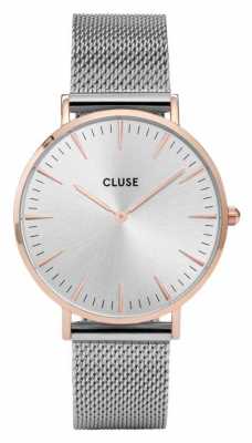 CLUSE La Boheme Rose Gold Case Silver Dial/silver Mesh Strap CL18116 CLUSE La Boheme Rose Gold Case Silver Dial/silver Mesh Strap CL18116