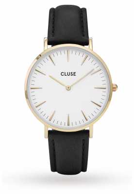 CLUSE La Boheme Gold Case White Dial/black Strap CL18406 CLUSE La Boheme Gold Case White Dial/black Strap CL18406