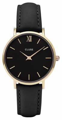 CLUSE Minuit Gold Case With Black Dial/black Strap CL30004 CLUSE Minuit Gold Case With Black Dial/black Strap CL30004