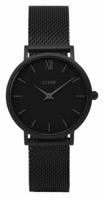 CLUSE Minuit Black Case With Black Dial/black Mesh Strap CL30011 CLUSE Minuit Black Case With Black Dial/black Mesh Strap CL30011