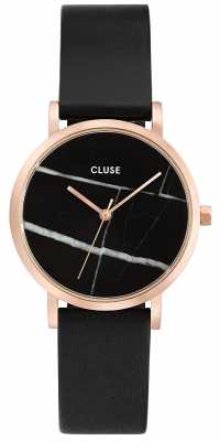 CLUSE La Roche Rose Gold Case Marble Dial/black Strap CL40104 CLUSE La Roche Rose Gold Case Marble Dial/black Strap CL40104