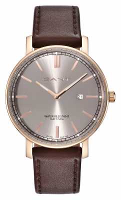 GANT Mens Nashville Brown Leather Strap Grey Dial GT006006 GANT Mens Nashville Brown Leather Strap Grey Dial GT006006