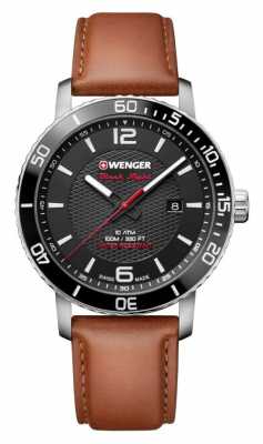Wenger mens Roadster Black Night Leather Strap Watch 01.1841.105 Wenger mens Roadster Black Night Leather Strap Watch 01.1841.105