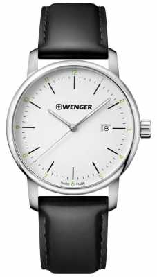 Wenger mens Urban Classic Black Leather Watch 01.1741.109 Wenger mens Urban Classic Black Leather Watch 01.1741.109