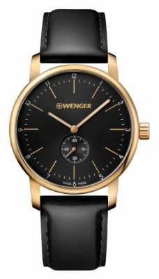Wenger mens Urban Classic Black Leather watch 01.1741.101 Wenger mens Urban Classic Black Leather watch 01.1741.101