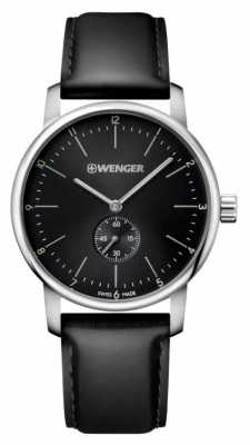 Wenger mens Urban Classic Black Leather watch 01.1741.102 Wenger mens Urban Classic Black Leather watch 01.1741.102