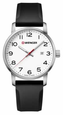 Wenger mens Avenue Black Silicone Strap Watch 01.1641.103 Wenger mens Avenue Black Silicone Strap Watch 01.1641.103