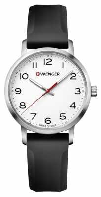 Wenger womens Avenue Black Silicone Strap Watch 01.1621.103 Wenger womens Avenue Black Silicone Strap Watch 01.1621.103