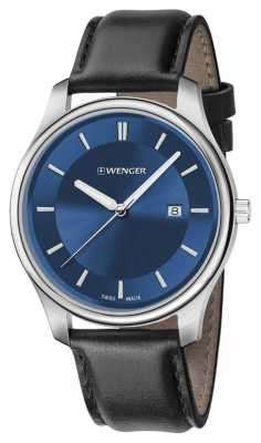 Wenger mens City Classic Black Leather Watch 01.1441.118 Wenger mens City Classic Black Leather Watch 01.1441.118