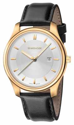 Wenger mens City Classic Black Leather Watch 01.1441.106 Wenger mens City Classic Black Leather Watch 01.1441.106