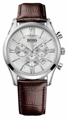 Hugo Boss Mens Ambassador Brown Leather Watch 1513195 Hugo Boss Mens Ambassador Brown Leather Watch 1513195
