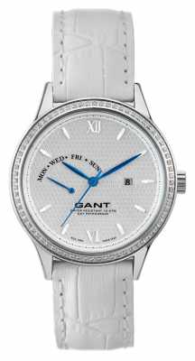 GANT Womens Kingstown White Leather Strap White Dial W10765 GANT Womens Kingstown White Leather Strap White Dial W10765