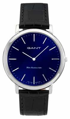 GANT Mens Harrison Black Leather Strap Blue Dial W70605 GANT Mens Harrison Black Leather Strap Blue Dial W70605