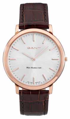 GANT Mens Harrison Brown Leather Strap White Dial W70606 GANT Mens Harrison Brown Leather Strap White Dial W70606