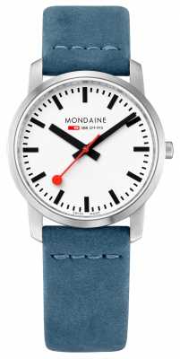 Mondaine Simply Elegant Slim Watch Powder Blue A400.30351.16SBD Mondaine Simply Elegant Slim Watch Powder Blue A400.30351.16SBD