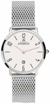 Michel Herbelin Womens City Stainless Steel Mesh Strap White Dial 16915/21B Michel Herbelin Womens City Stainless Steel Mesh Strap White Dial 16915/21B