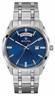 Bulova Mens Classic Stainless Steel Bracelet Blue Dial 96C125 Bulova Mens Classic Stainless Steel Bracelet Blue Dial 96C125
