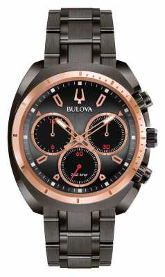 Bulova Mens Sport Curv Black Ion-Plated Bracelet 98A158 Bulova Mens Sport Curv Black Ion-Plated Bracelet 98A158